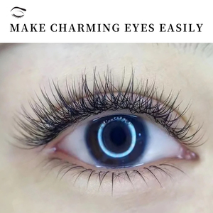Extensions de cils préfabriquées en forme de UY, noir mat, PBT coréen, plateau de cils dense, courbures <span class=keywords><strong>L</strong></span> LB LC LD M <span class=keywords><strong>LU</strong></span>, marque privée OEM - Product Image 2