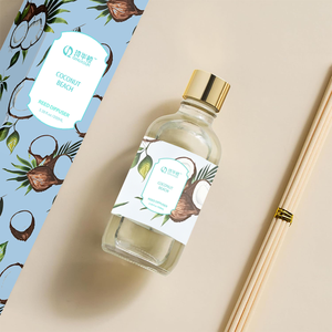 Diffuseur <span class=keywords><strong>de</strong></span> roseaux en coco écologique <span class=keywords><strong>de</strong></span> qualité supérieure, longue durée, bleu plage, pour salon et chambre, avec parfum frais fruité floral musqué - Product Image 5