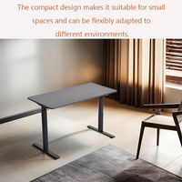 Bureau d'ordinateur ergonomique moderne réglable en hauteur avec manivelle, en métal, avec rangement, pour la maison ou le bureau commercial