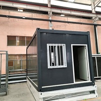 Maison de stockage pliable et extensible de luxe préfabriquée pour opérations sur le terrain, baraquement, conteneur d'emballage