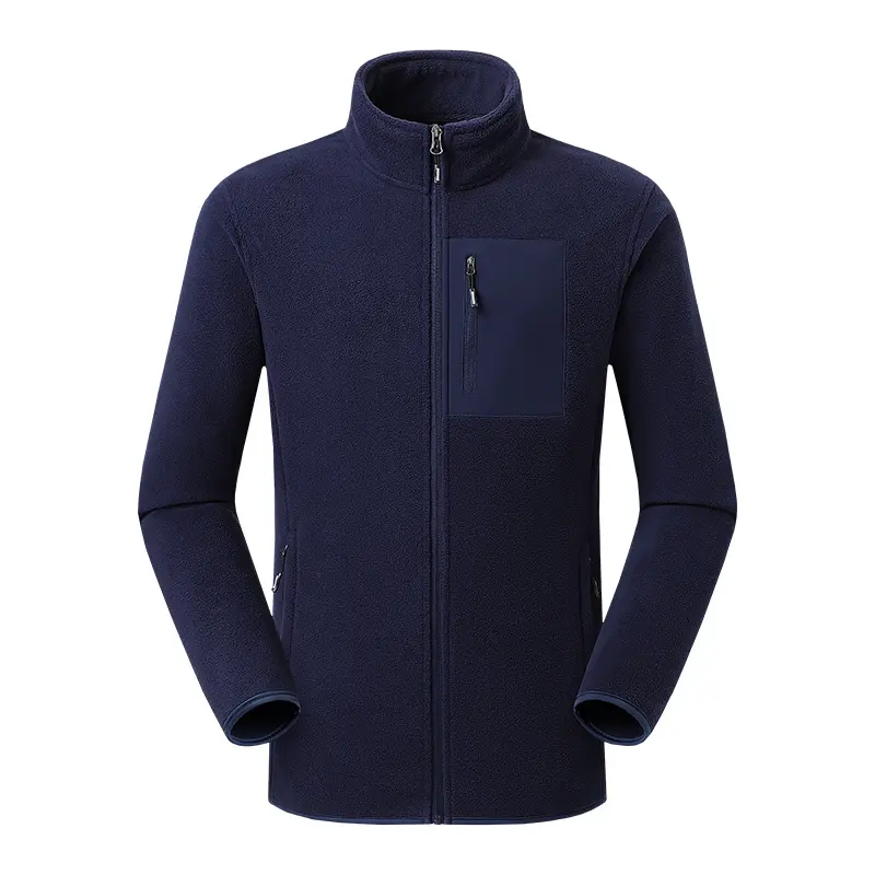 En kaliteli özel yeni tasarım tam kollu şirket üniforma personel kış 100% Polyester erkek Polar ceket