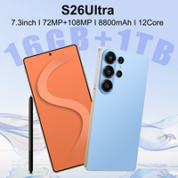 Smartphone S26 Ultra Original Sumsun 5G LTE 16GB+1TB Doble SIM 7000mAh 48MP+108MP OLED 120Hz 65W Carga Rápida Snapdragon Android