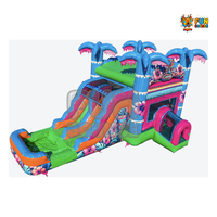 FUN BOUNCE Aloha Splash Combo, Inflable de PVC para Uso Comercial en Exteriores