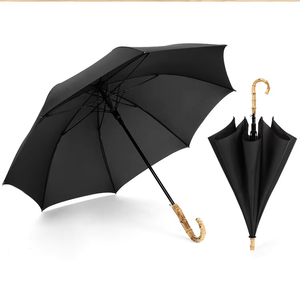 <span class=keywords><strong>Parapluie</strong></span> de golf durable avec coutures 8K, manche droit en bois de bambou lisse en forme de J, <span class=keywords><strong>parapluie</strong></span> manuel droit - Product Image 4