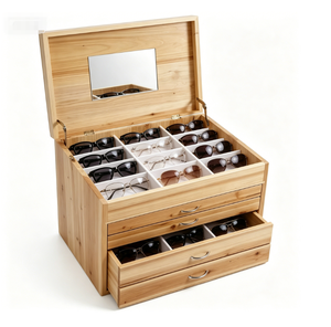 Exhibidor de <span class=keywords><strong>Gafas</strong></span> de Madera Personalizado, Mueble de Almacenamiento, Exhibidor de <span class=keywords><strong>Gafas</strong></span> para Tienda, Exhibidor de Pared para <span class=keywords><strong>Gafas</strong></span> de Sol - Product Image 1