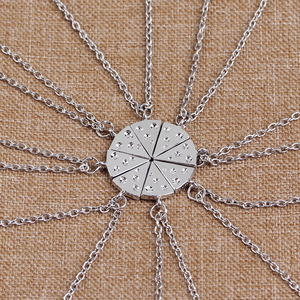 ZRM-collar con colgante de Pizza y queso para mujer, gargantilla de Amistad de oro y plata, collar para <span class=keywords><strong>amigos</strong></span> para siempre - Product Image 4