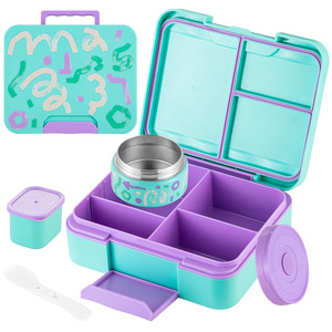 Bencircle B290 Portable Bento <b>Lunch</b> <b>Box</b> for Children Stainless Steel Thermo Food Jar Leakproof 4 <b>Compartment</b> School <b>Lunch</b> <b>BOX</b> - Product Image 5