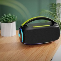 Enceintes portables étanches JB Loud en plastique avec lumière RGB arc-en-ciel pour haut-parleur, subwoofer, audio TWS, AUX, TF, FM, pour fêtes en extérieur