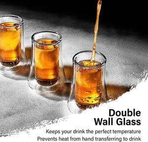 2オンスの超かわいい華やかなショットグラス6つのミニワインファンシーショットグラスヘビーベース刻印ショットグラスのセット - Product Image 3