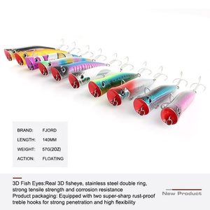 FJORD, gran oferta, señuelo Popper 57g 140mm, Señuelos de Pesca flotantes de agua salada, señuelo de atún Strike Poppers - Product Image 5