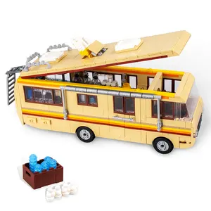 Set di modelli di blocchi di costruzione di autobus Break Bad RV assemblano set regalo 968 pezzi per tutti gli anziani