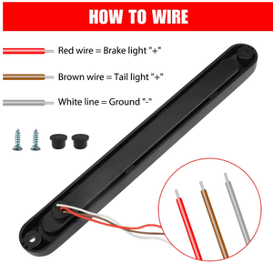 TCYATO 10 pouces <span class=keywords><strong>LED</strong></span> Truck Tail Brake Light New Rear Stop Signal Lamp Indicateur <span class=keywords><strong>pour</strong></span> voiture et <span class=keywords><strong>remorque</strong></span> 12-24V Lorry 15 LEDs - Product Image 4