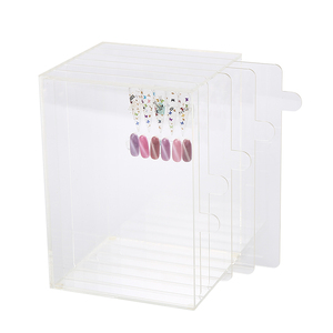 Acrylic <b>Nail</b> Tips Display Board Color Chart Double Sided Tape Stick <b>Nail</b> Art Display Box - Product Image 5