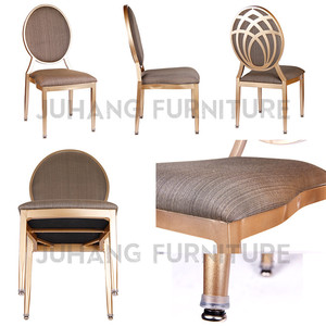 SILLA DE BODA louis con marco de metal marrón de lujo, venta al por mayor - Product Image 2