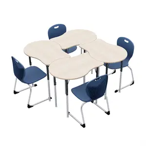 现代学校家具教室课桌椅套装学生高中桌椅套装