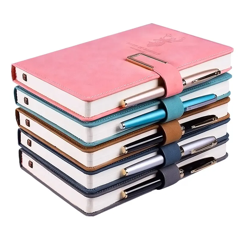 Produttore di Notebook Logo personalizzabile di alta qualità A5 A6 PU copertina rigida Dairy addensare Magnet Buckle Journal