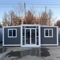 Maison mobile préfabriquée pliable à double aile de type boîte, 20FT 40FT, à déplacement rapide et sécurisé