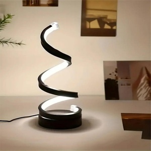 Night <b>Light</b> Modern Style Aluminium Art Design <b>Table</b> Lamp with USB Powered <b>LED</b> <b>Light</b> 3000-6000K Spiral Shape Birthday Gift - Product Image 6