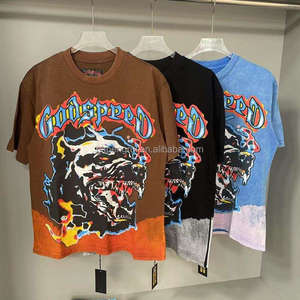Camisetas de algodón de alta calidad para hombre con logotipo propio, cuello redondo, lisas, extragrandes, informales, de lujo. - Product Image 3