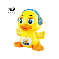 Longxi mignon canard jouet avec lumières nouveau produit enfants jeux d'apprentissage animaux électroniques dessin animé Animal Robot jouets poupées