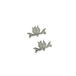 Lotus Shape <b>Copper</b> Jewelry Findings Gold And Silver Plated For <b>Bracelet</b> Making - Product Image 5
