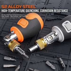 Multi Bit <b>Screwdriver</b> Set 8 In 1 Ratcheting Adjustable Angle With Anti Slip Handle For Diy Repair Tools - Product Image 5