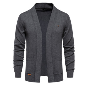 Men's <b>Cardigan</b> <b>Sweater</b> Autumn Winter Knitwear Business Leisure Anti Pilling Straight Cylindrical Fit 95% Wool Content - Product Image 1