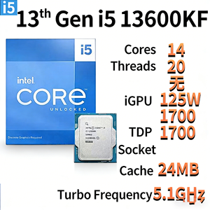 Pour processeur <span class=keywords><strong>Intel</strong></span> <span class=keywords><strong>Core</strong></span> <span class=keywords><strong>I5</strong></span>-<span class=keywords><strong>13600KF</strong></span> 3,50 GHz 14 cœurs 20 threads 24 Mo de mémoire L3 LGA1700 Unité de threads Ordinateur de bureau - Product Image 6