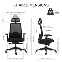 Nouvelle chaise de bureau ergonomique confortable en maille et mousse, pivotante, inclinable, pour travail, clavier, rotation, chaise de bureau de qualité supérieure pour l'étude