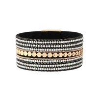 Bracelet tendance pour femme en cuir PU style bohème 2026, bijou minimaliste en forme de boule, vente en gros