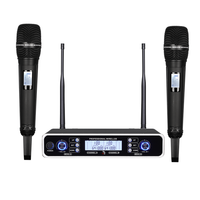 Mikrofon Nirkabel GSD-HY-901 Harga Terjangkau UHF Dual Channel Handheld Jangkauan Jauh untuk Shure