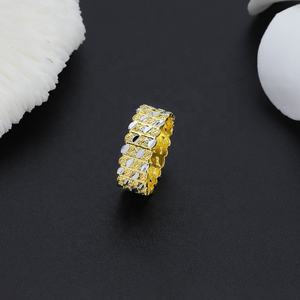 Bagues de fiançailles et de mariage en laiton plaqué or pour femmes, bijoux fantaisie JXX en gros - Product Image 4