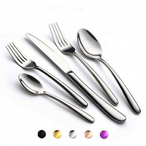 Juego de Cubiertos de Alta Calidad para Restaurante, Plata, Acero Inoxidable 18/10, Cuchillo, Cuchara para Postre, Tenedor, Cubertería Plateada para Bodas y Hoteles - Product Image 1