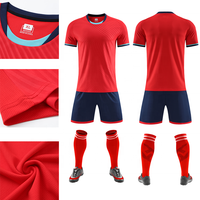 Ensembles de maillots de football personnalisés pour hommes, respirants, uniformes de football sur mesure, 100% polyester, imprimés par transfert thermique