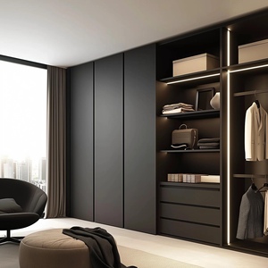 Set di Mobili per Camera da Letto in Legno Moderno, Ecologico e Durevole, <span class=keywords><strong>Armadio</strong></span> <span class=keywords><strong>con</strong></span> <span class=keywords><strong>Specchio</strong></span> e <span class=keywords><strong>Ante</strong></span> <span class=keywords><strong>Scorrevoli</strong></span>, Colore Personalizzabile - Product Image 1