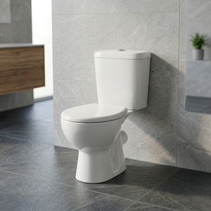 Inodoro de Dos Piezas con Sifón en P, Diseño Nuevo Vistaar, Montaje en el Suelo, Cerámica, para Baño - Product Image 2