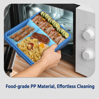 Grande boîte à bento 1,6 L à 3 compartiments, étanche, de qualité alimentaire, pour enfants et adultes, école, bureau, motif personnalisable, OEM ODM