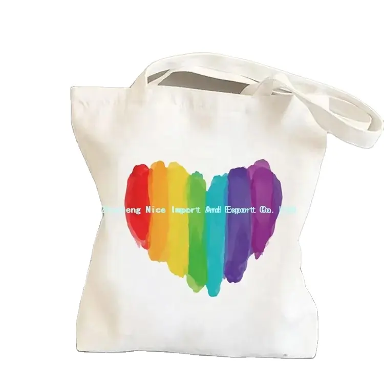 Entrega rápida Impresso Handheld bolsa moda personalizada LGBT orgulho gay sacola