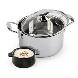 Stockpot 6 <span class=keywords><strong>Quart</strong></span>, tri-ply 18/<span class=keywords><strong>10</strong></span> thép không gỉ Chứng Khoán nồi với nắp, cảm ứng sẵn sàng nấu ăn nồi cho tất cả các cooktops - Product Image 5