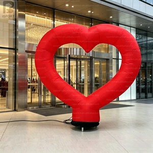 Cœur gonflable géant lumineux à LED de 3 m de haut, personnalisable avec logo, pour mariage, Saint-Valentin, publicité, événements - Product Image 3