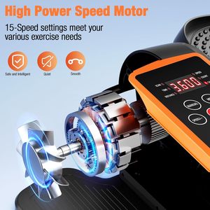 Portable 15 Speed Adjustable Elliptical Exercise Machine for Home Office Quiet Seniors Leg Exerciser <b>TV</b> Remote Control Steel ABS - Product Image 2