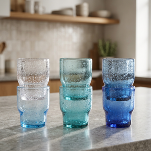 Set di 6 Bicchieri Moderni da 325ml con Design Oceanico in 6 Sfumature di Blu, Collezione Unico Ocean - Product Image 2