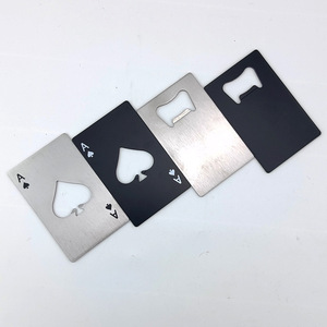 Cartes à jouer, ouvre-bouteille de bière, ouvre-bouteille en acier inoxydable, distributeur de boissons gazeuses format carte de crédit, ouvre-bouteille Ace of Spades. - Product Image 2