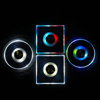 Leuchtende Sensor-Vibrations-Untersetzung mit USB-Aufladung, 7 Farbwechsel, RGB-Matte für Auto und Bar, LED-Untersetzer