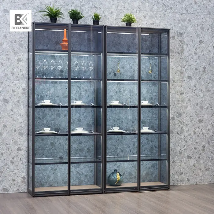 Schwarze Spiegelglas vitrine Glas vitrine für Produkt anzeige