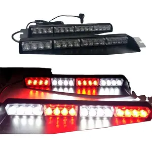 32 Ledレッドブルーアンバー緊急車両ストロボライト警告グリーンバイザーライトバー