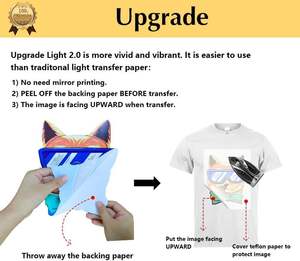 Papel de Transferencia por Sublimación de Secado Rápido A3 A4, Papel de Transferencia Térmica Autoadhesivo A+B para Impresoras Láser OKI HP - Product Image 4