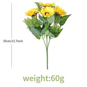 Bán buôn UV kháng DIY Nhựa Faux cây xanh Hướng Dương Nhân Tạo nhà máy ngoài trời cho nhà vườn lối vào trang trí - Product Image 3