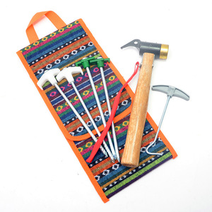 Sac à outils de style ethnique 42x18cm, rangement multifonctionnel extérieur pour outils de tente et de bâche avec poches, design sac à main - Product Image 2