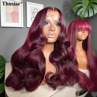 Perruque de cheveux humains vierges vietnamiens, longue, ondulée, double densité, avec nœuds blanchis, dentelle HD transparente, sans colle, avec closure